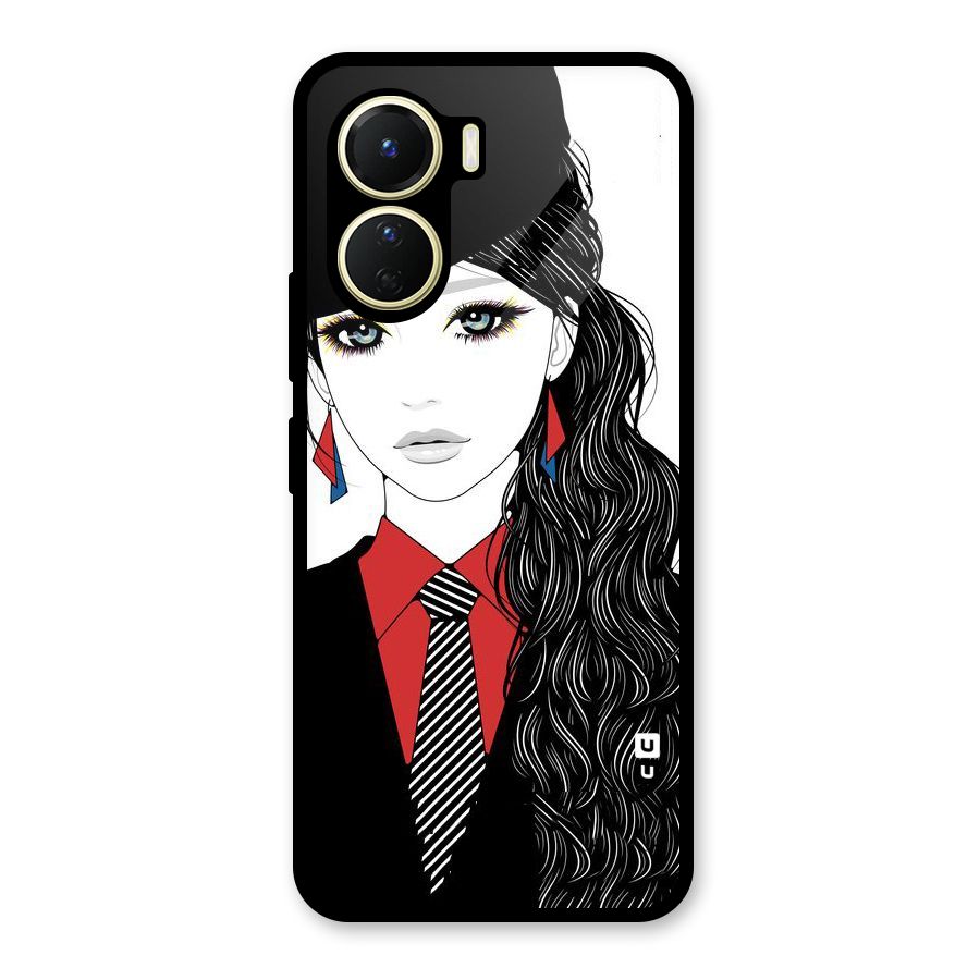 Girl Tie Glass Back Case for Vivo Y56