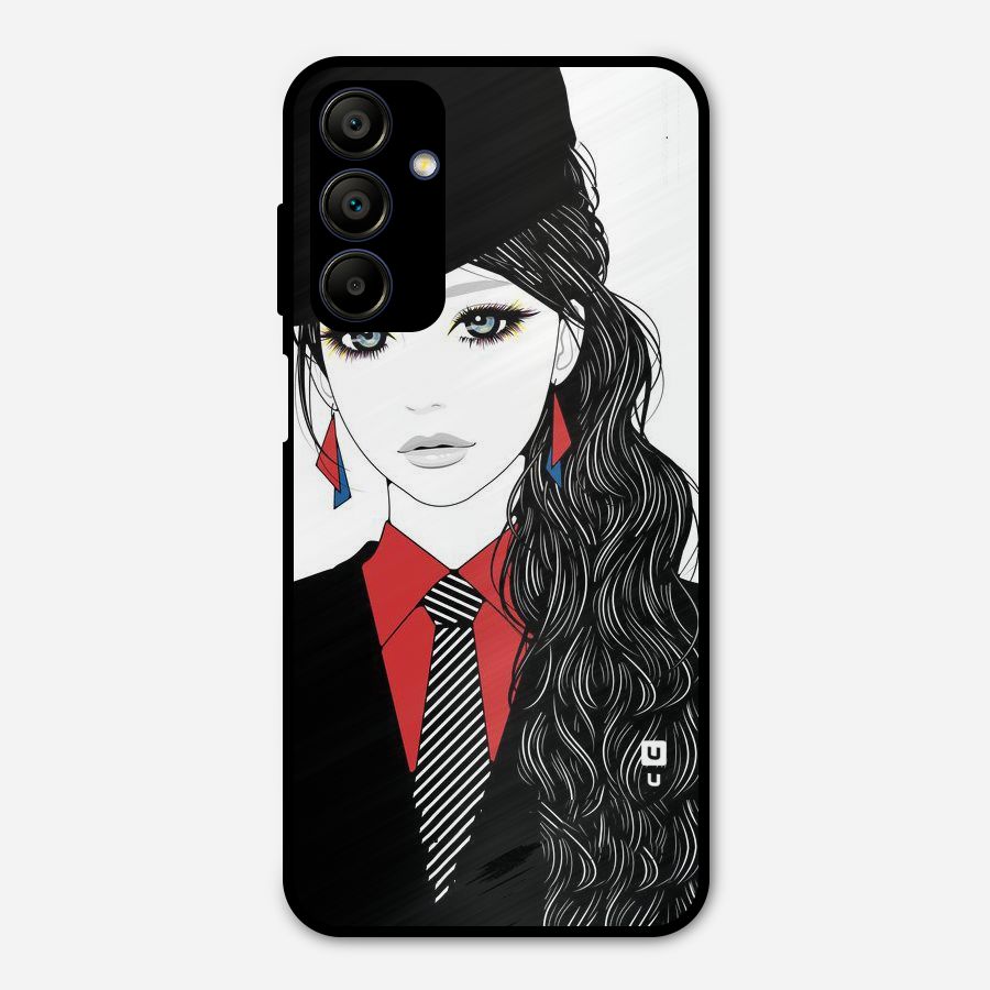 Girl Tie Metal Back Case for Galaxy A15 5G