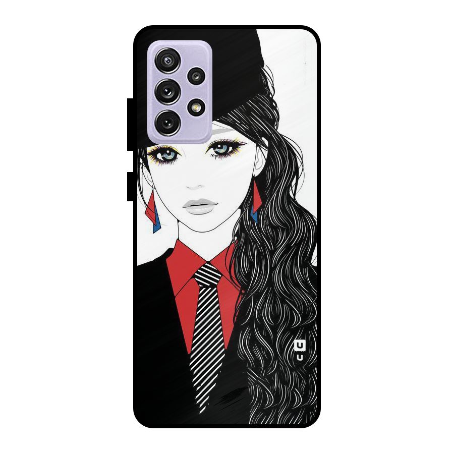 Girl Tie Metal Back Case for Galaxy A72