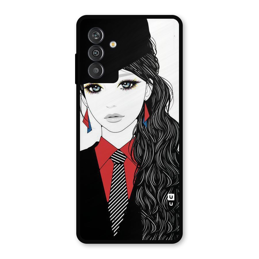 Girl Tie Metal Back Case for Galaxy F13