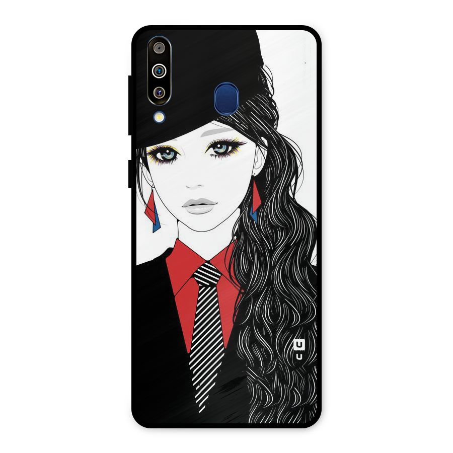 Girl Tie Metal Back Case for Galaxy M30