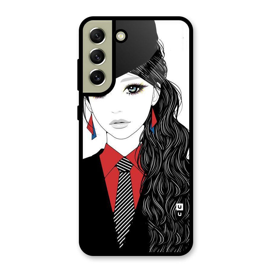 Girl Tie Metal Back Case for Galaxy S21 FE 5G (2023)