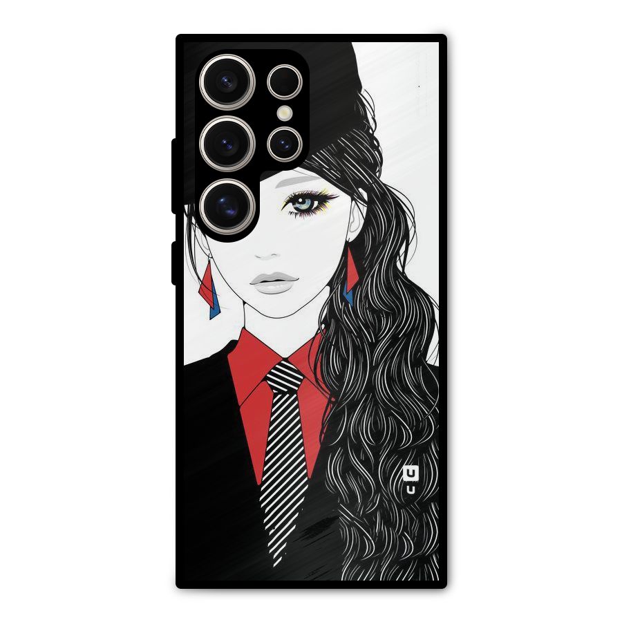 Girl Tie Metal Back Case for Galaxy S24 Ultra
