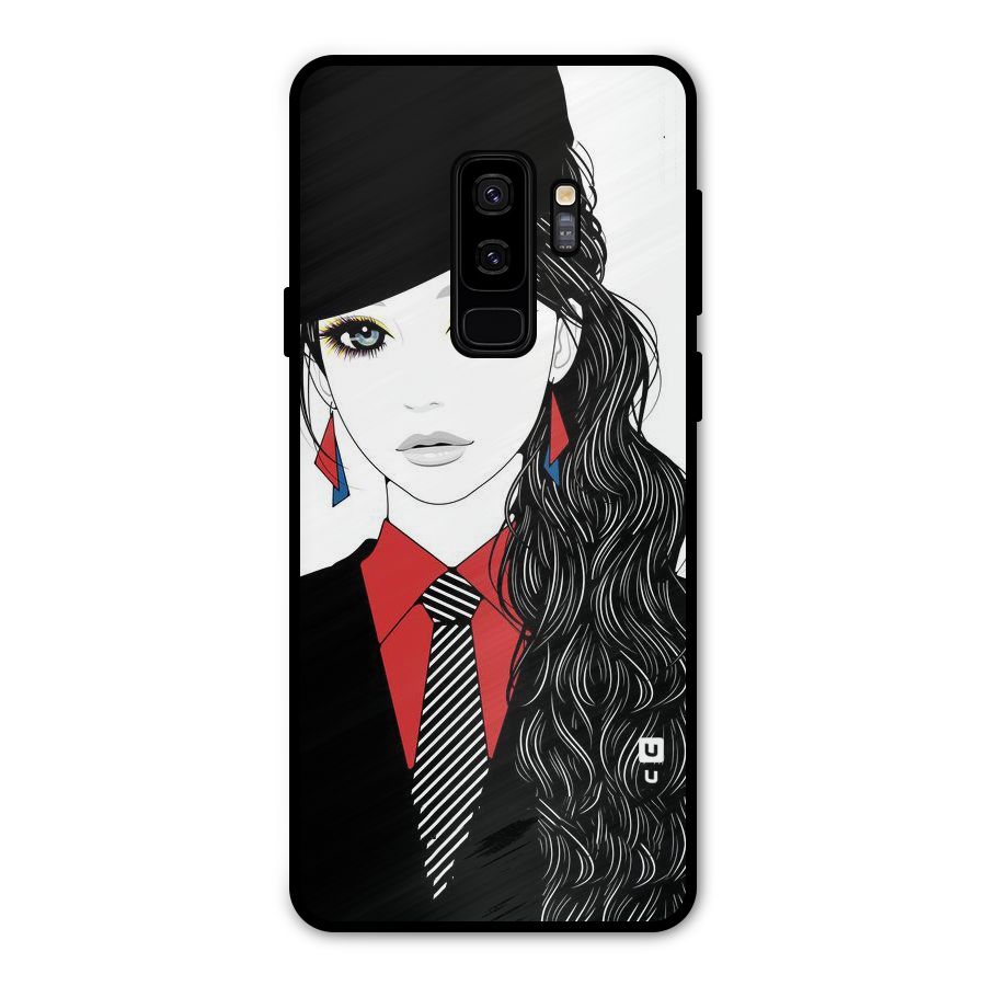 Girl Tie Metal Back Case for Galaxy S9 Plus