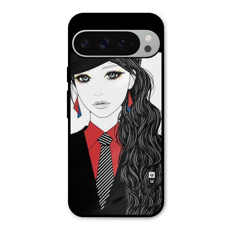 Girl Tie Metal Back Case for Google Pixel 9 Pro XL