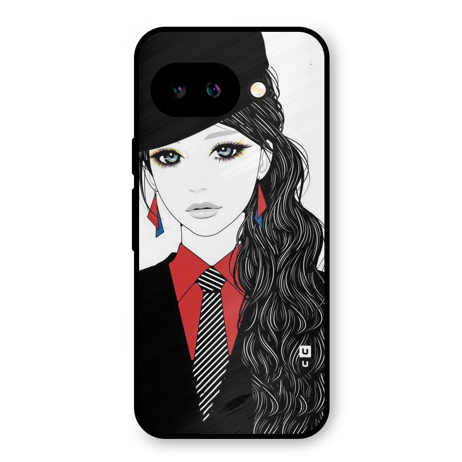 Girl Tie Metal Back Case for Google Pixel 9a