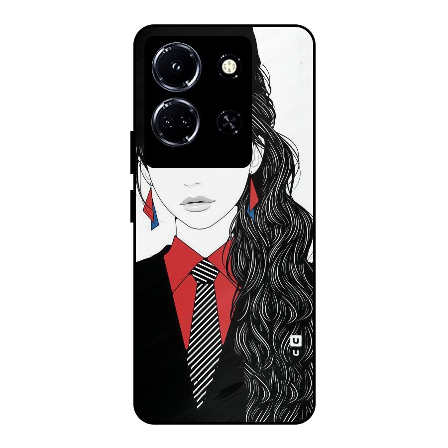 Girl Tie Metal Back Case for Infinix Note 30 5G