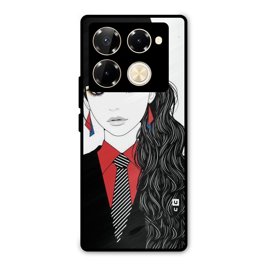 Girl Tie Metal Back Case for Infinix Note 40 Pro
