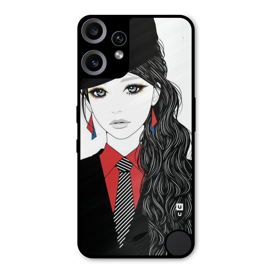 Girl Tie Metal Back Case for Nothing CMF Phone 2 Pro