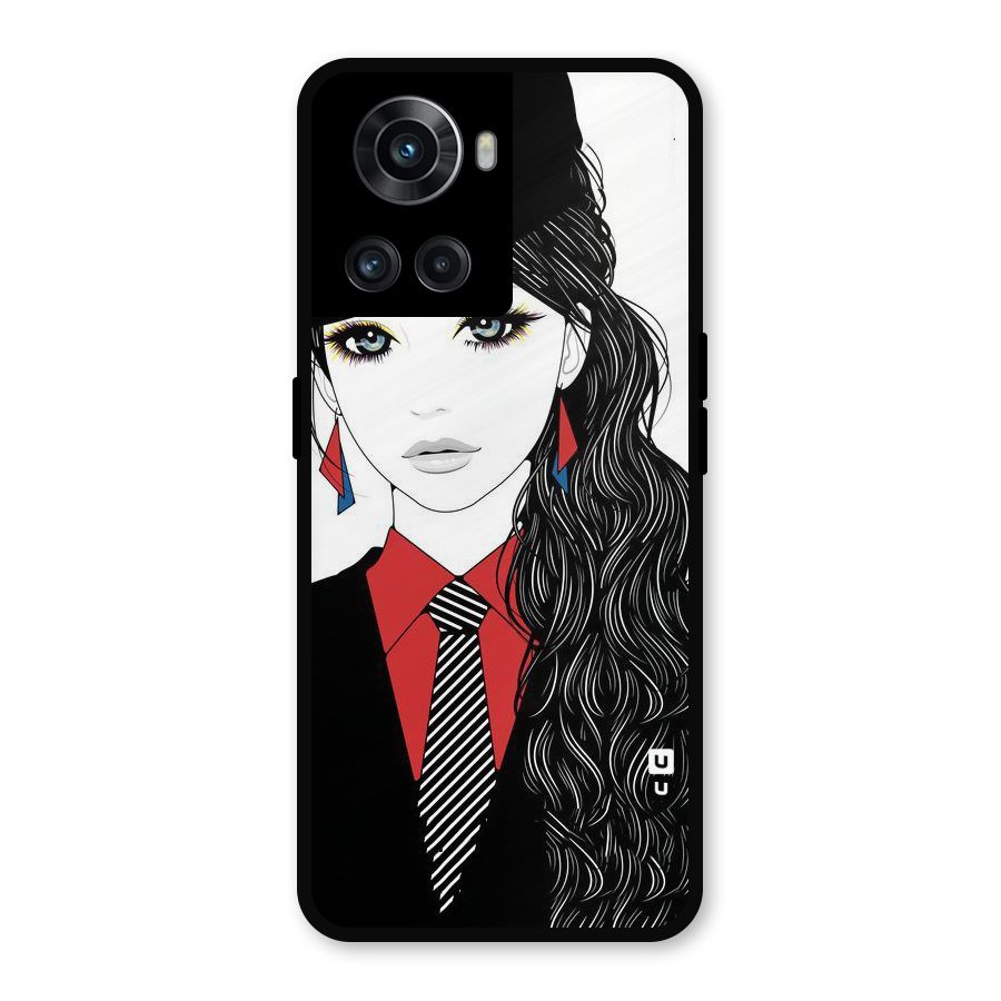 Girl Tie Metal Back Case for OnePlus 10R