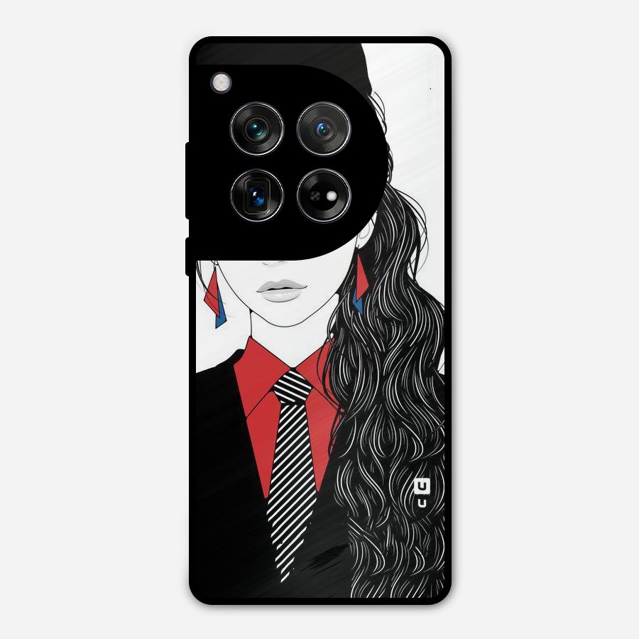 Girl Tie Metal Back Case for OnePlus 12