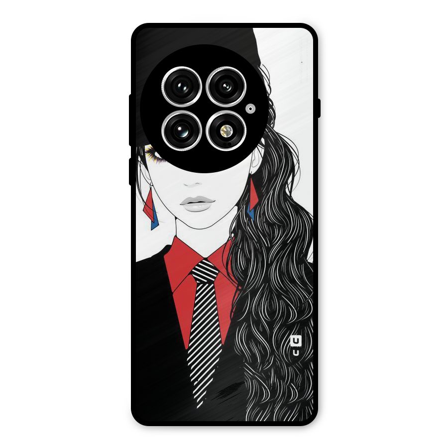 Girl Tie Metal Back Case for OnePlus 13
