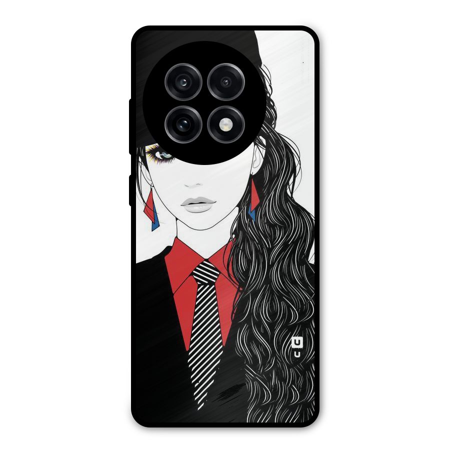 Girl Tie Metal Back Case for OnePlus 13R