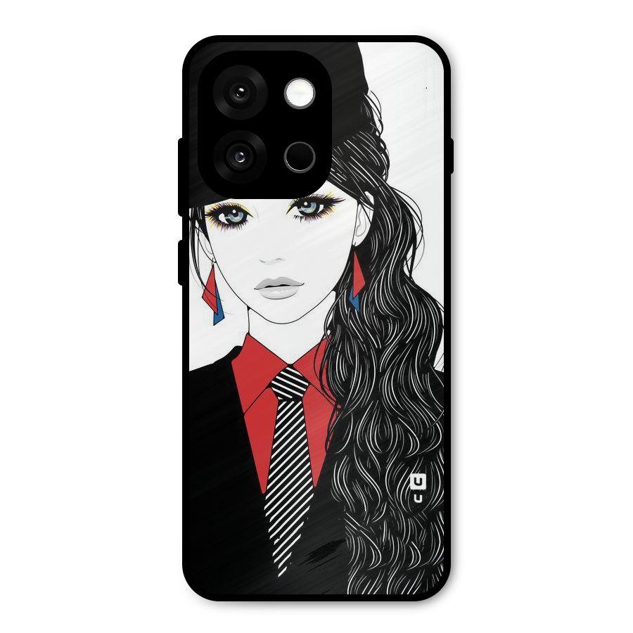Girl Tie Metal Back Case for OnePlus 13s