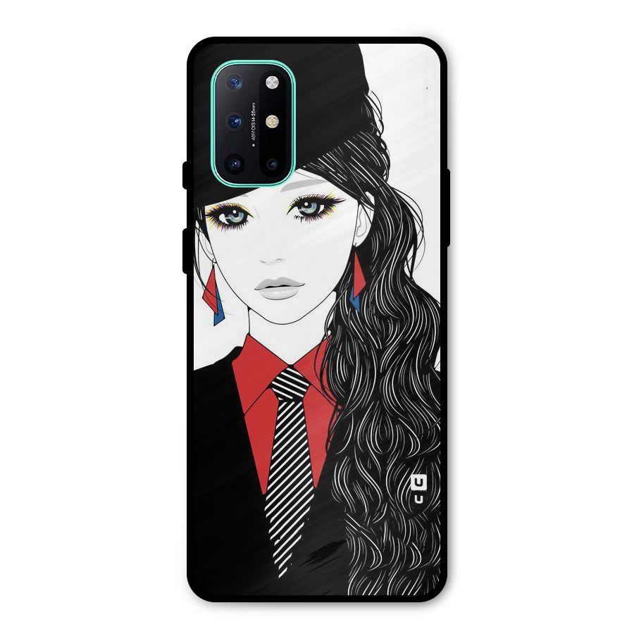 Girl Tie Metal Back Case for OnePlus 8T