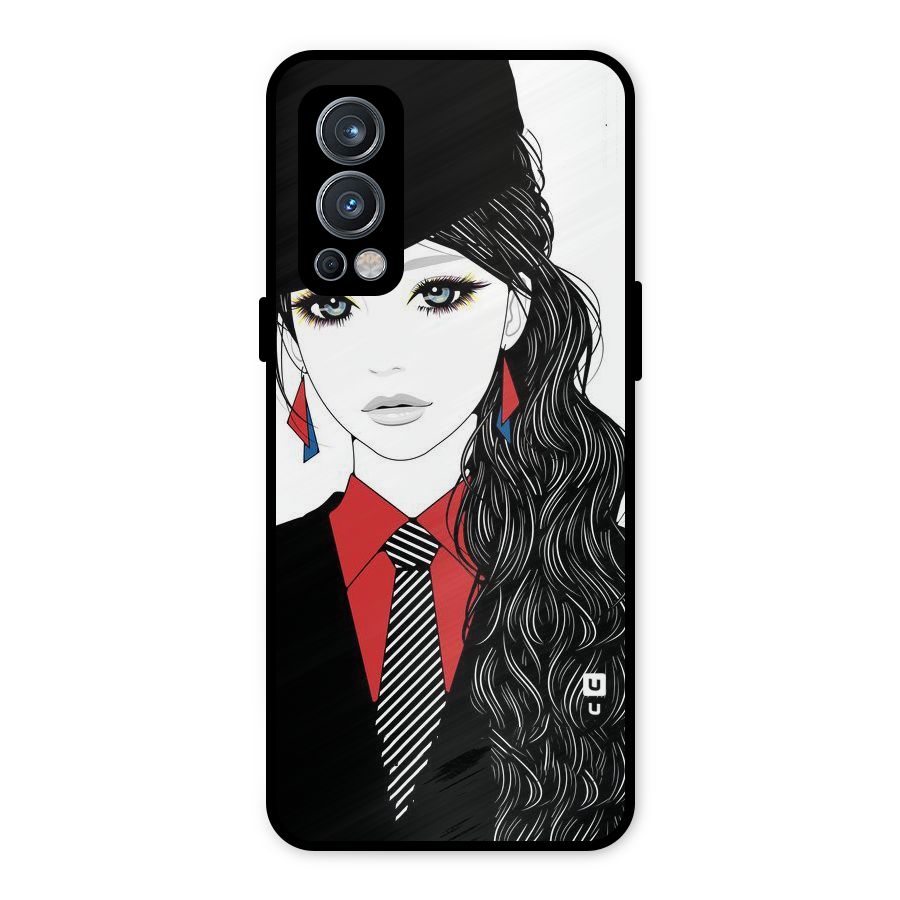 Girl Tie Metal Back Case for OnePlus Nord 2 5G