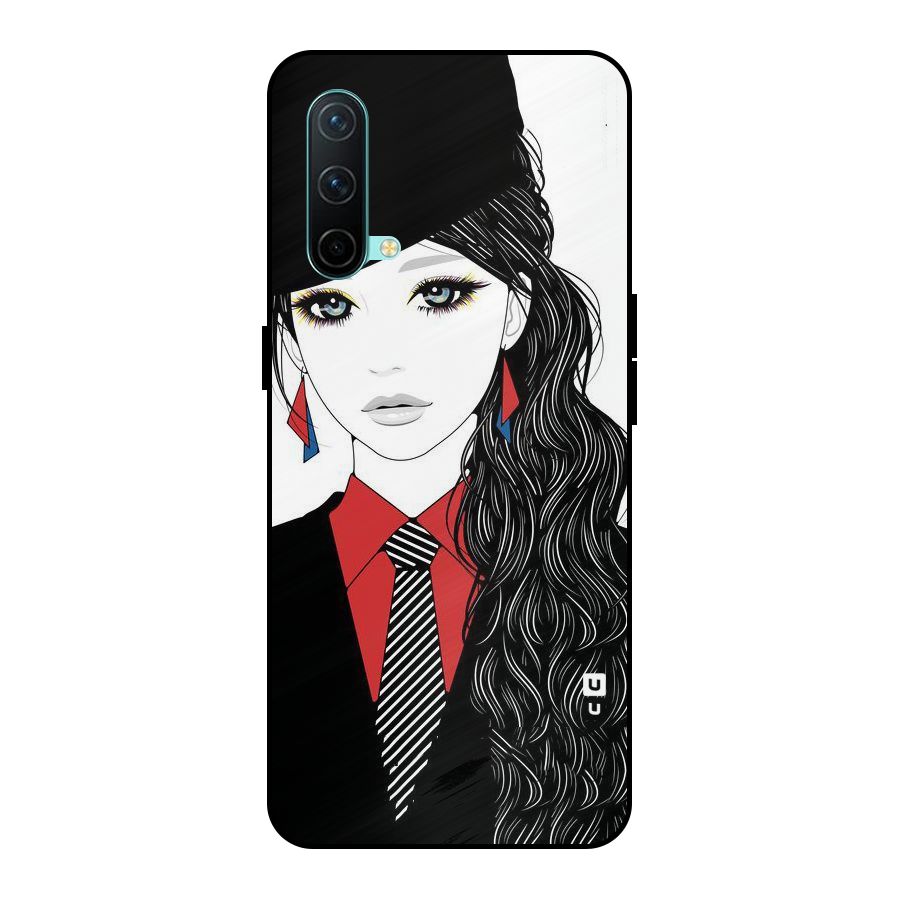 Girl Tie Metal Back Case for OnePlus Nord CE 5G