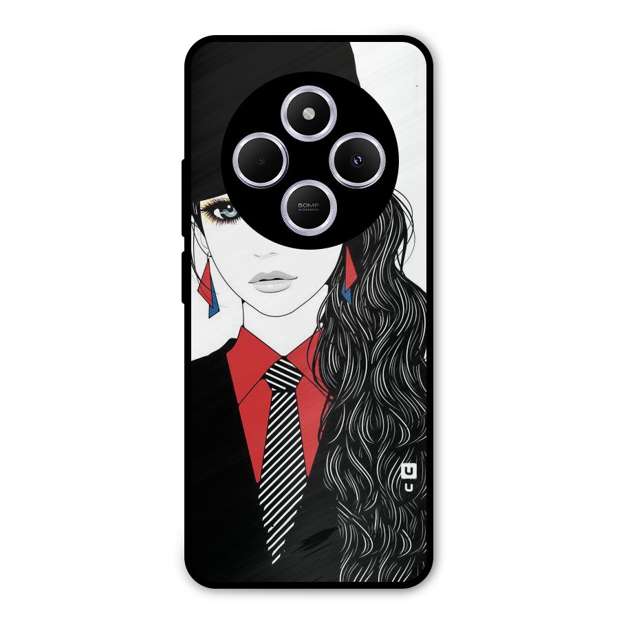 Girl Tie Metal Back Case for Poco C75 5G