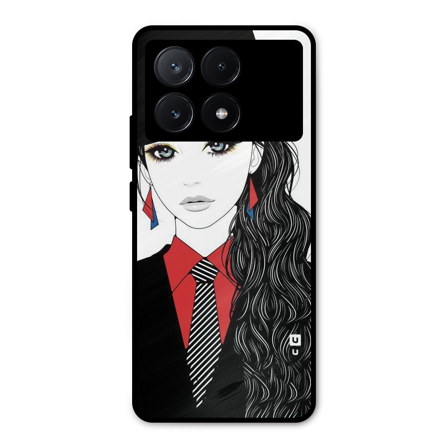 Girl Tie Metal Back Case for Poco X6 Pro