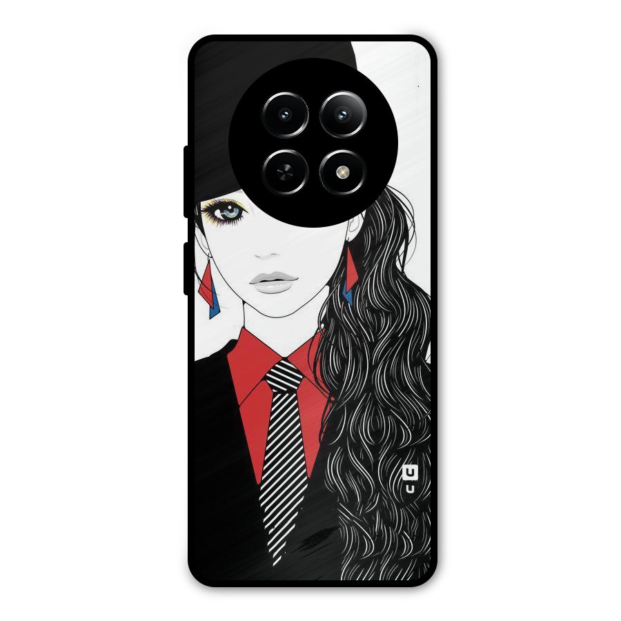 Girl Tie Metal Back Case for Realme 13