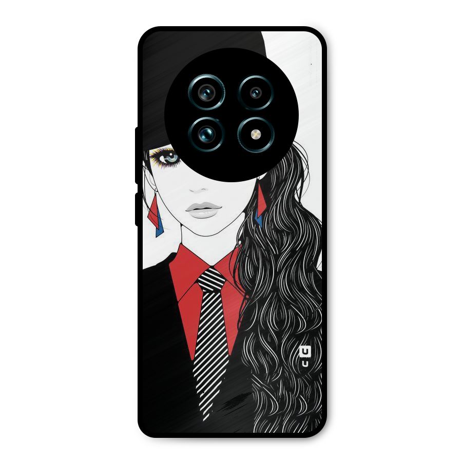 Girl Tie Metal Back Case for Realme 13 Pro Plus