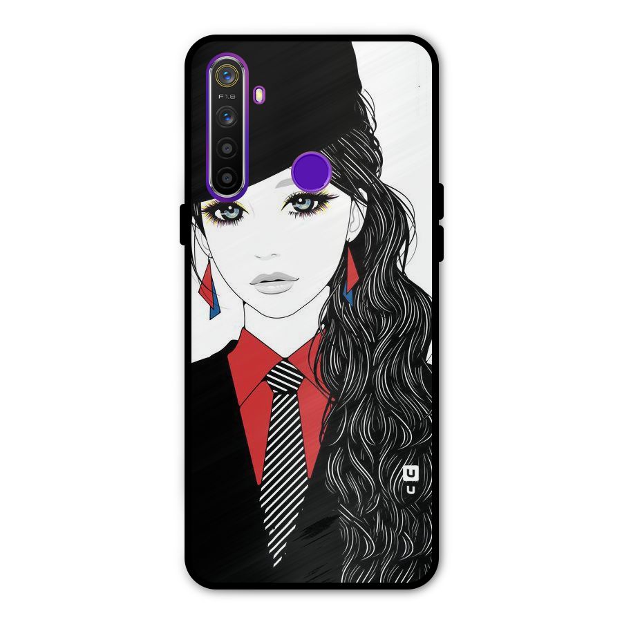 Girl Tie Metal Back Case for Realme 5i