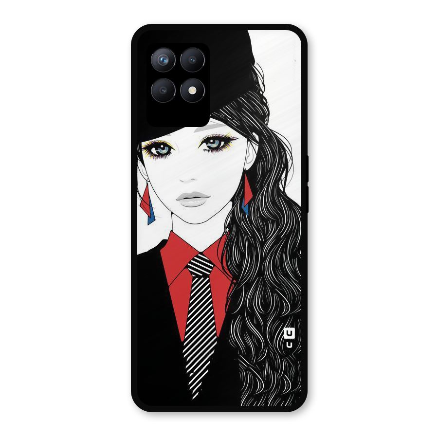 Girl Tie Metal Back Case for Realme 8i