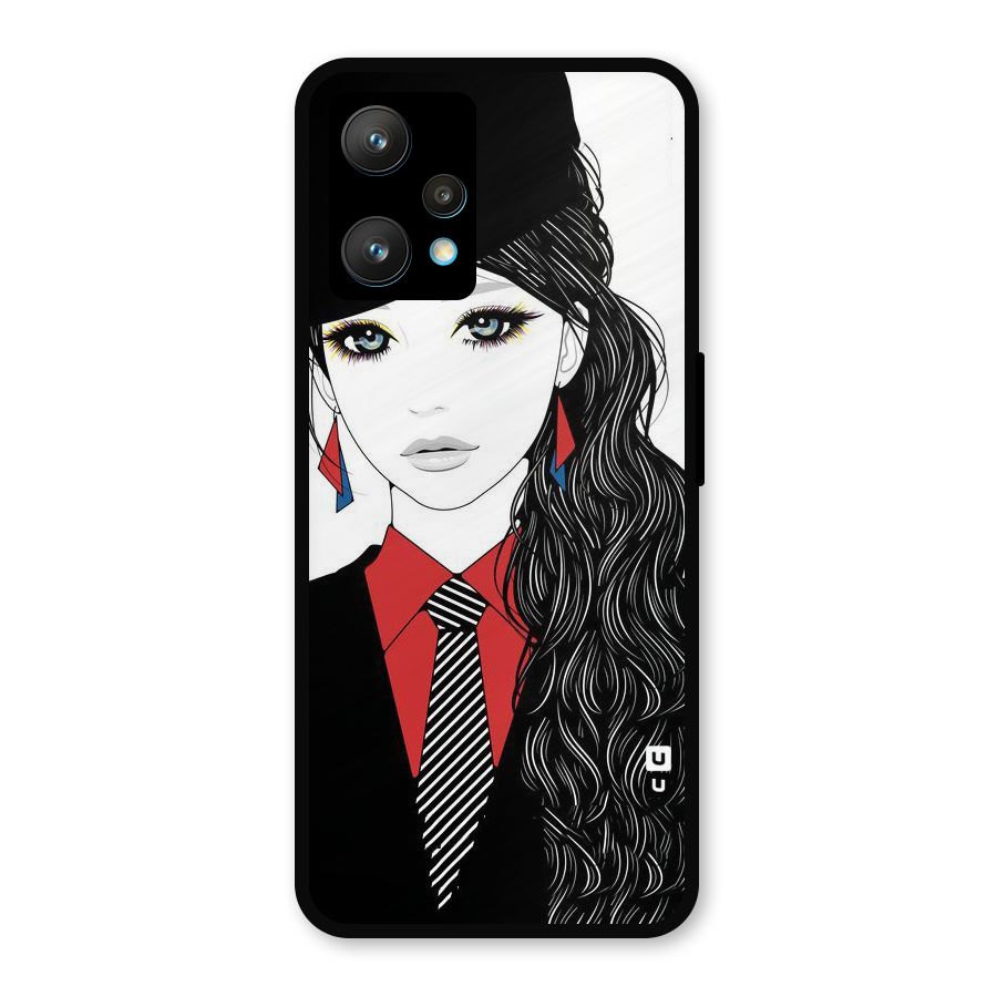 Girl Tie Metal Back Case for Realme 9 Pro Plus 5G