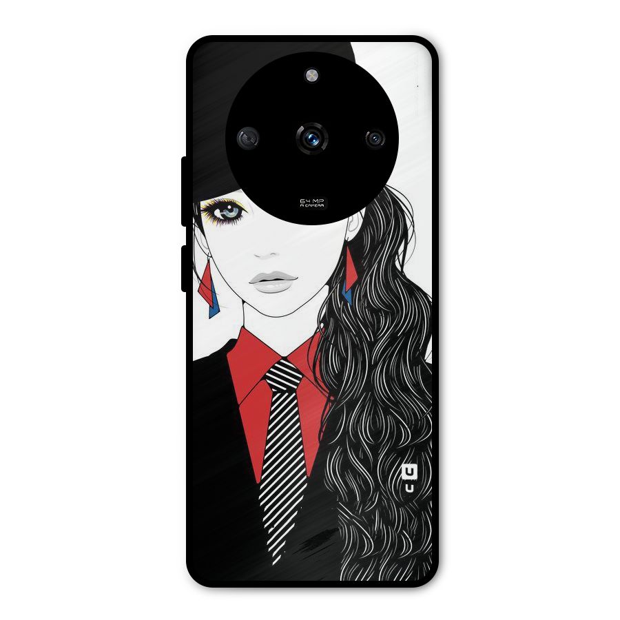 Girl Tie Metal Back Case for Realme Narzo 60 5G