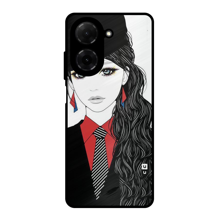 Girl Tie Metal Back Case for Redmi A5 4G