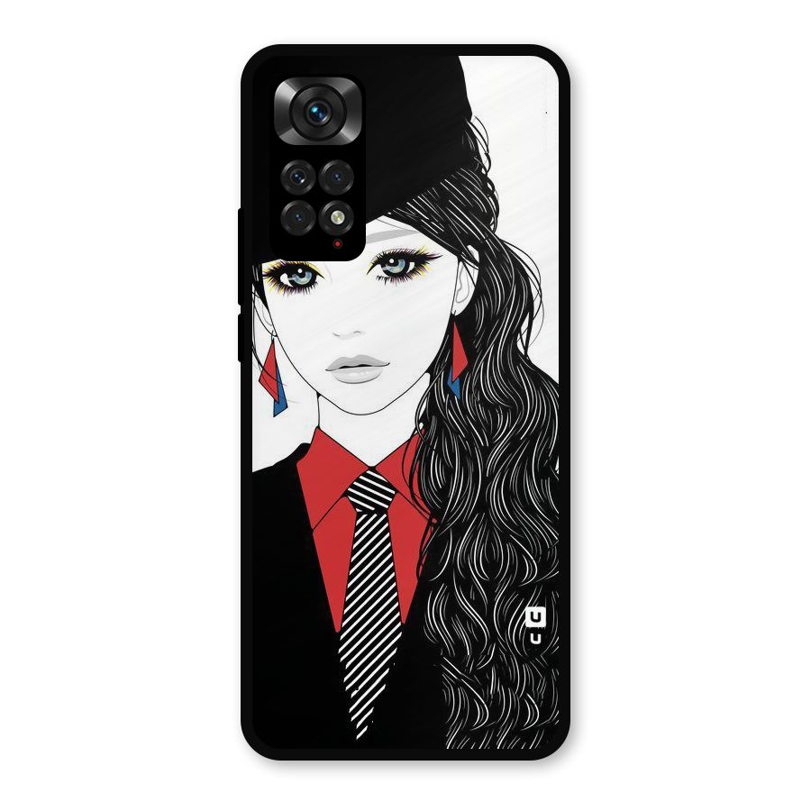Girl Tie Metal Back Case for Redmi Note 11s