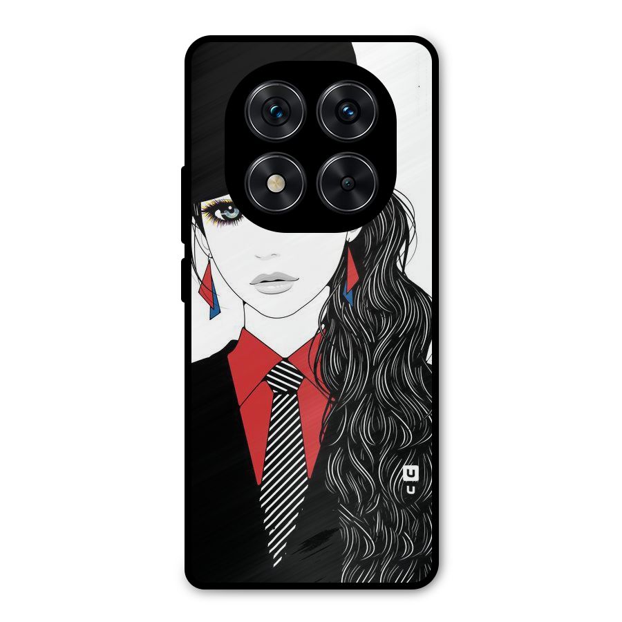 Girl Tie Metal Back Case for Redmi Note 14 Pro 5G