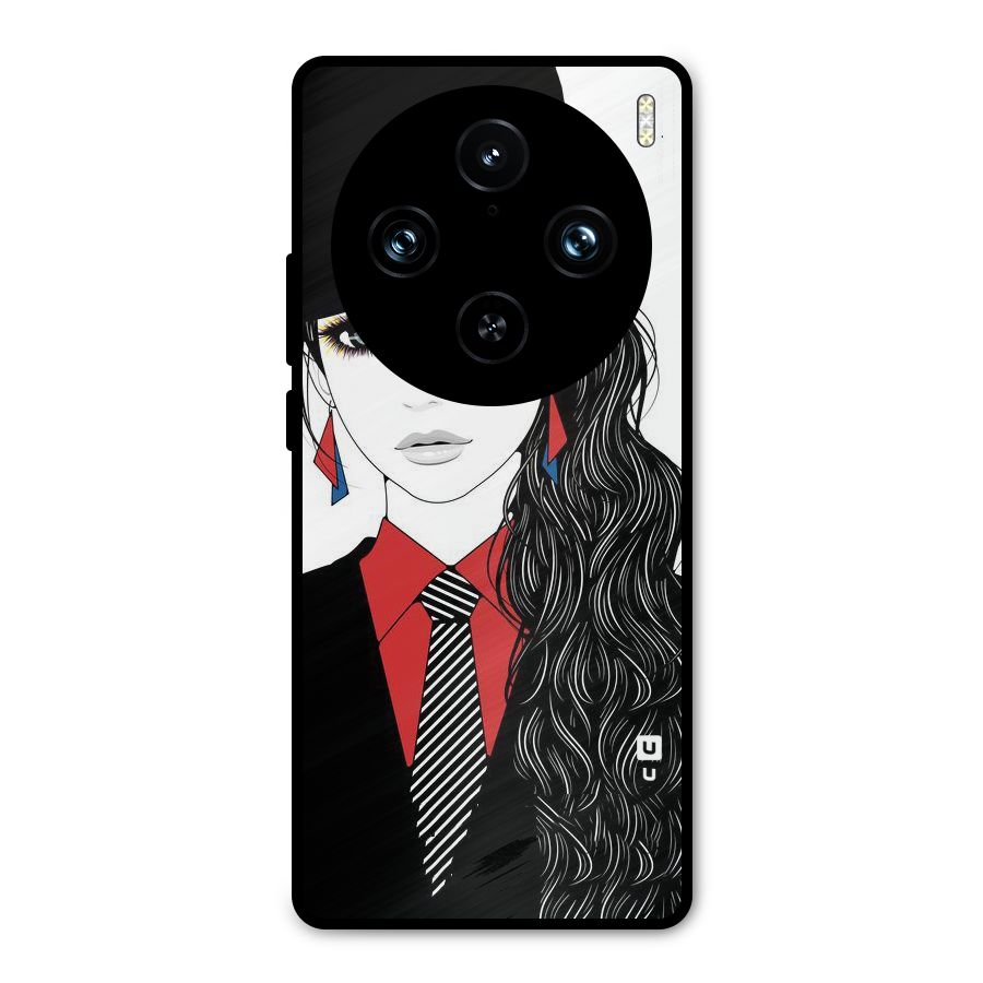 Girl Tie Metal Back Case for Vivo X100 Pro