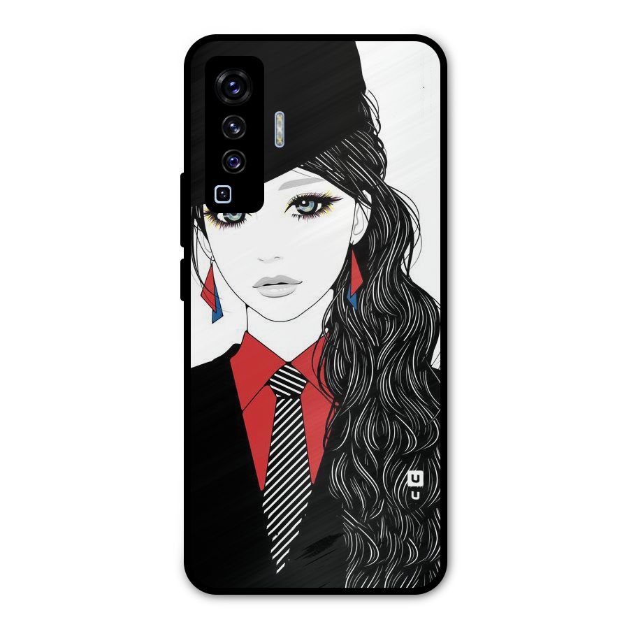 Girl Tie Metal Back Case for Vivo X50
