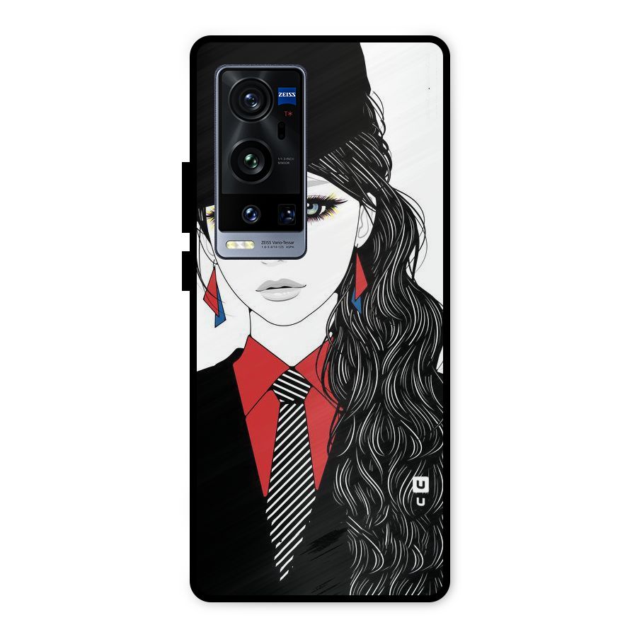 Girl Tie Metal Back Case for Vivo X60 Pro Plus