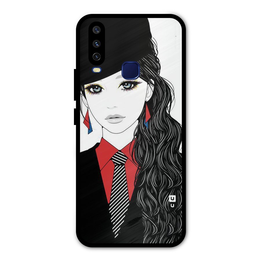 Girl Tie Metal Back Case for Vivo Y15