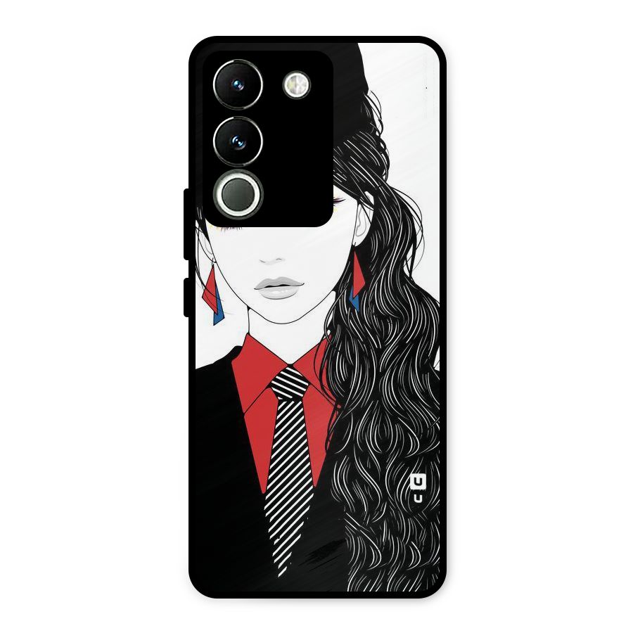 Girl Tie Metal Back Case for Vivo Y200