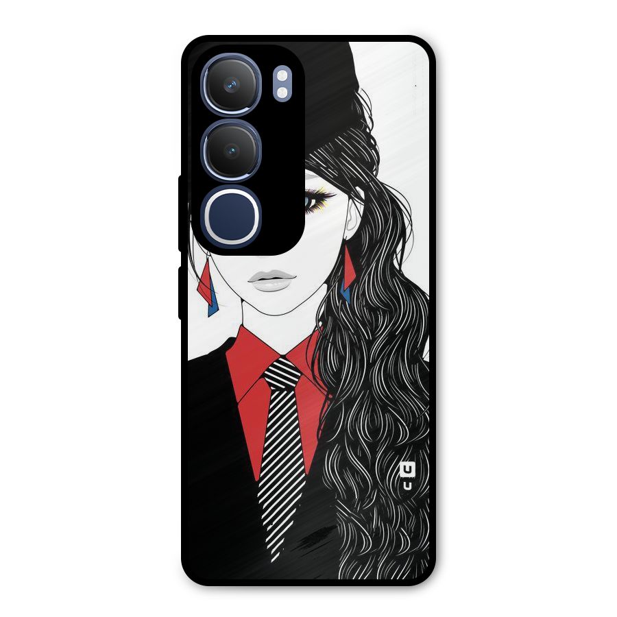Girl Tie Metal Back Case for Vivo Y29