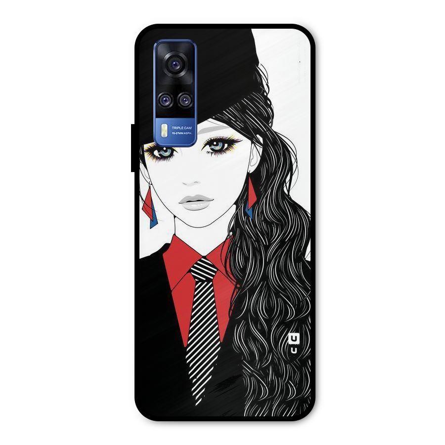 Girl Tie Metal Back Case for Vivo Y31