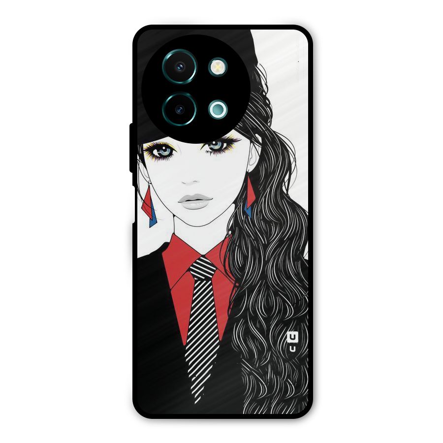 Girl Tie Metal Back Case for Vivo Y58