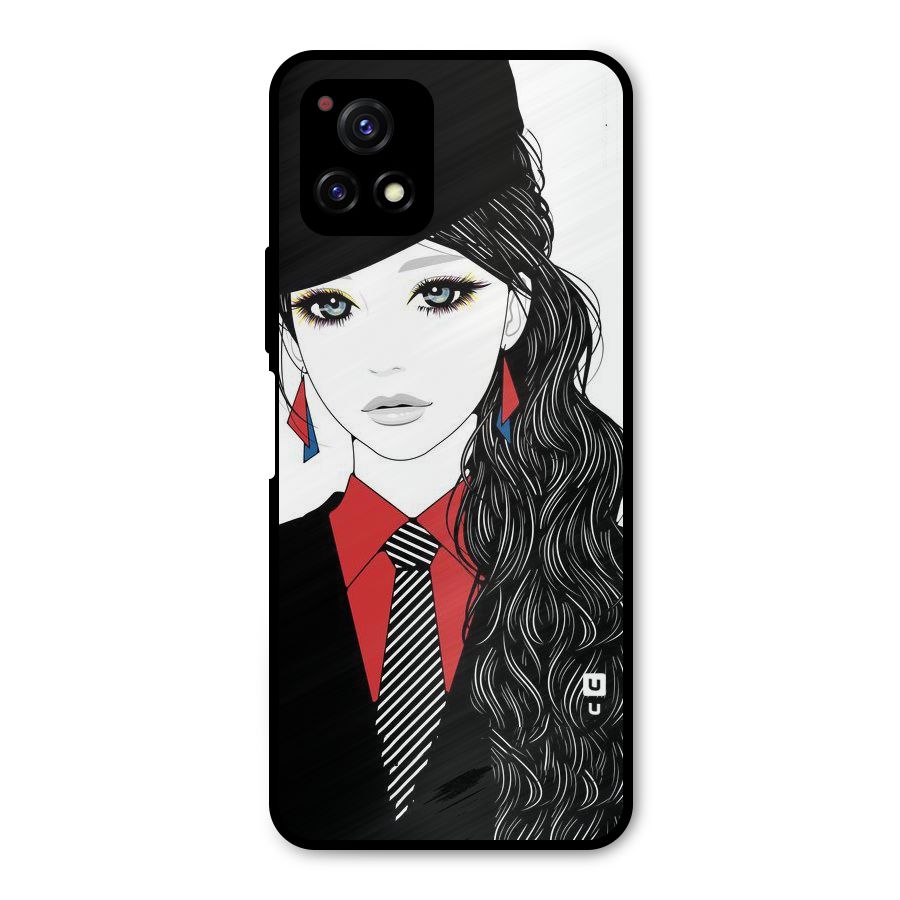 Girl Tie Metal Back Case for Vivo Y72 5G