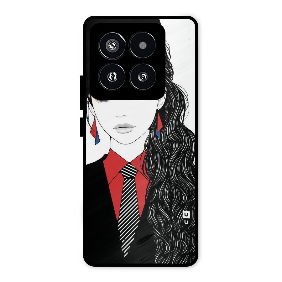 Girl Tie Metal Back Case for Xiaomi 14 Pro