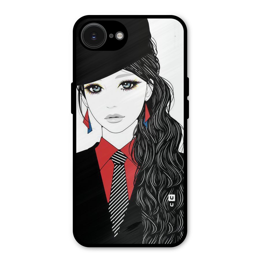 Girl Tie Metal Back Case for iPhone 16e