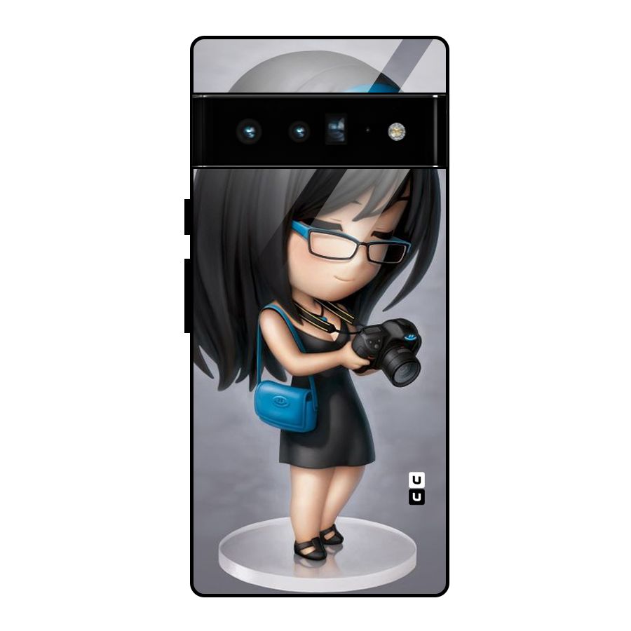 Girl With Camera Glass Back Case for Google Pixel 6 Pro
