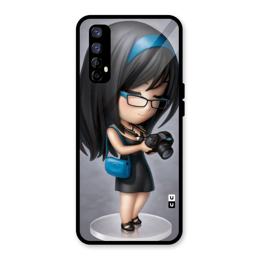 Girl With Camera Glass Back Case for Realme Narzo 20 Pro