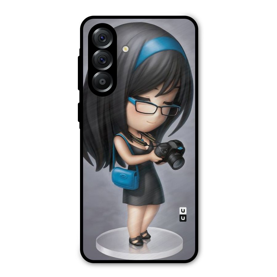 Girl With Camera Metal Back Case for Galaxy A56