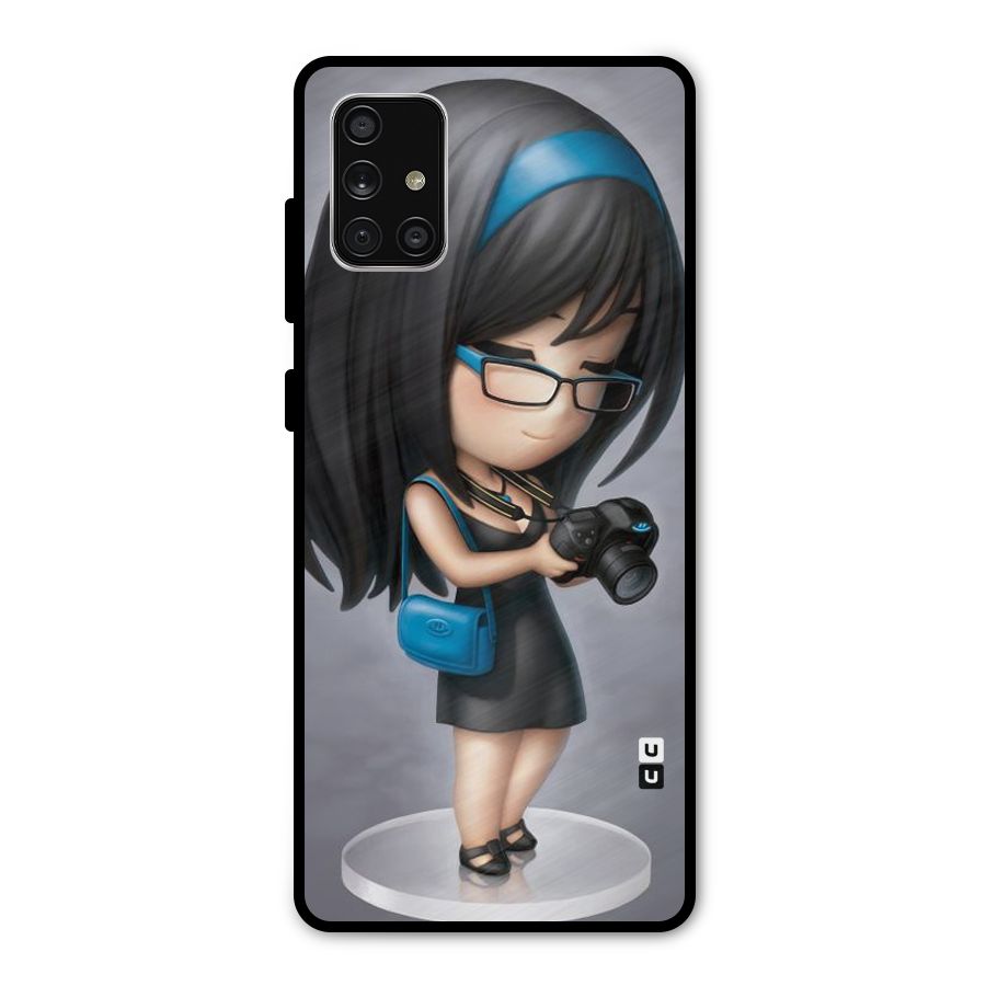 Girl With Camera Metal Back Case for Galaxy A71