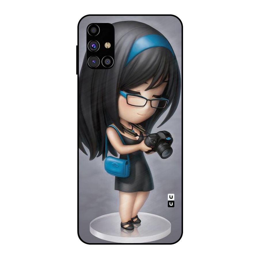 Girl With Camera Metal Back Case for Galaxy M31s