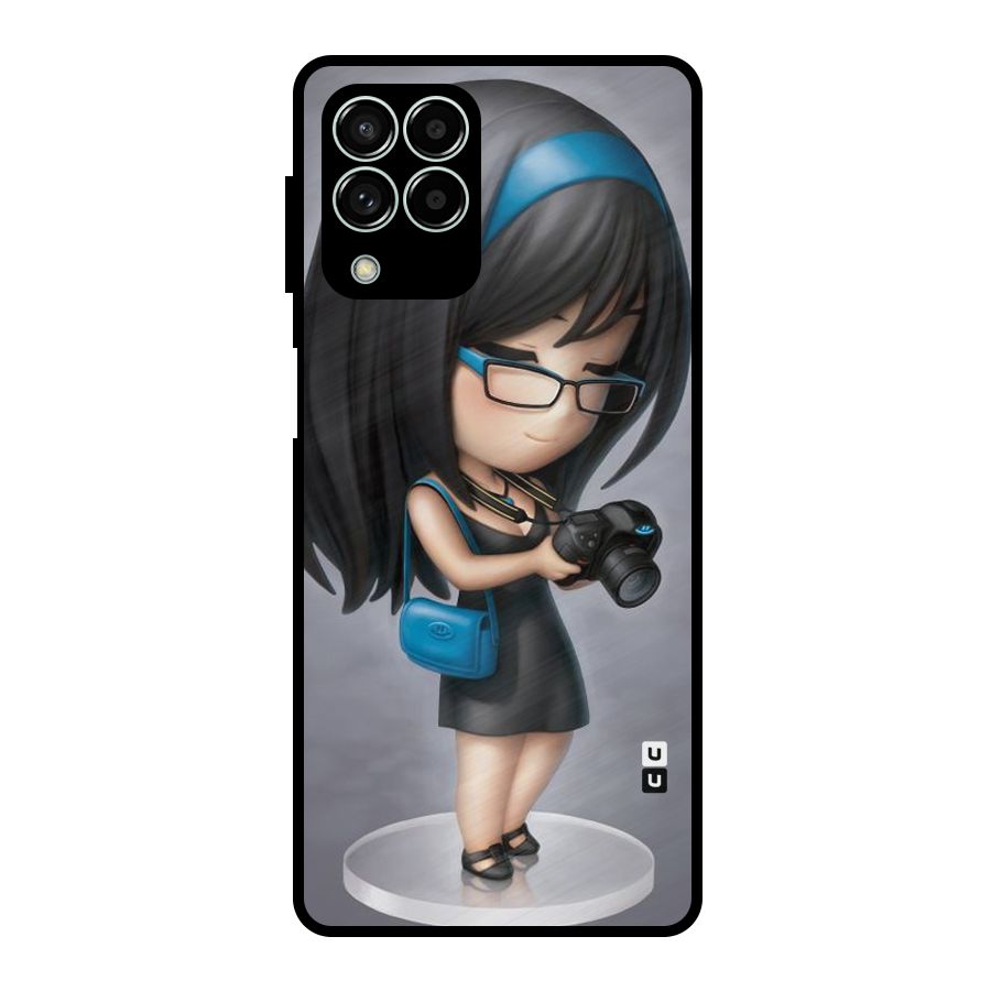 Girl With Camera Metal Back Case for Galaxy M33