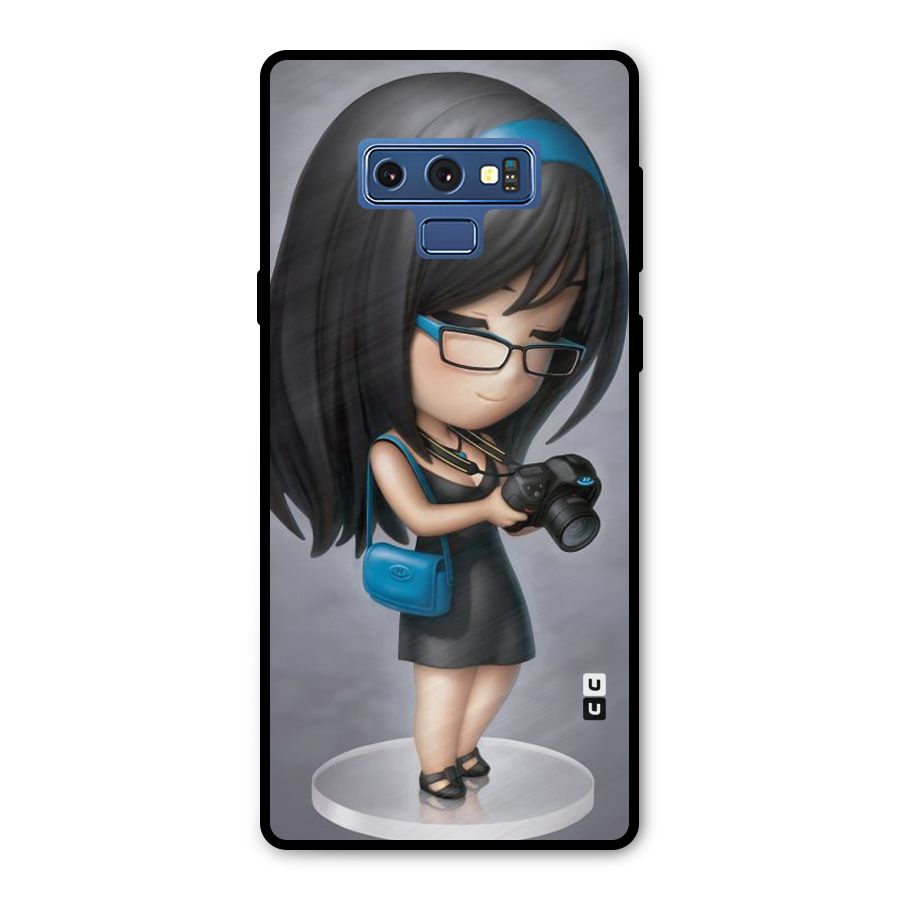 Girl With Camera Metal Back Case for Galaxy Note 9